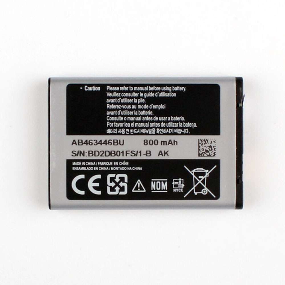 3.7V 800mAh AB463446BC Smartphone Battery for Samsung GT-C3520 E1080c M628 X520 E878 E1200M E1228 X208