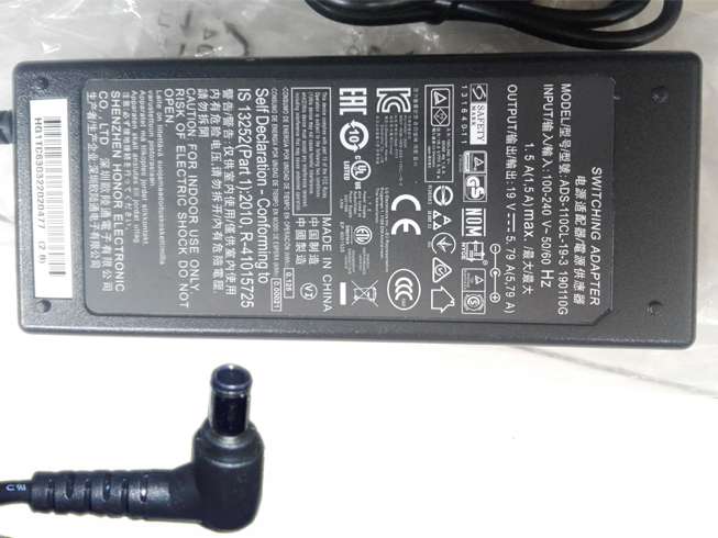 19V - 5.79A, 110W 100 - 240V, 50/60 Hz, 2.0A LG ADS-110CL-19-3 190110G  Replacement Adapter