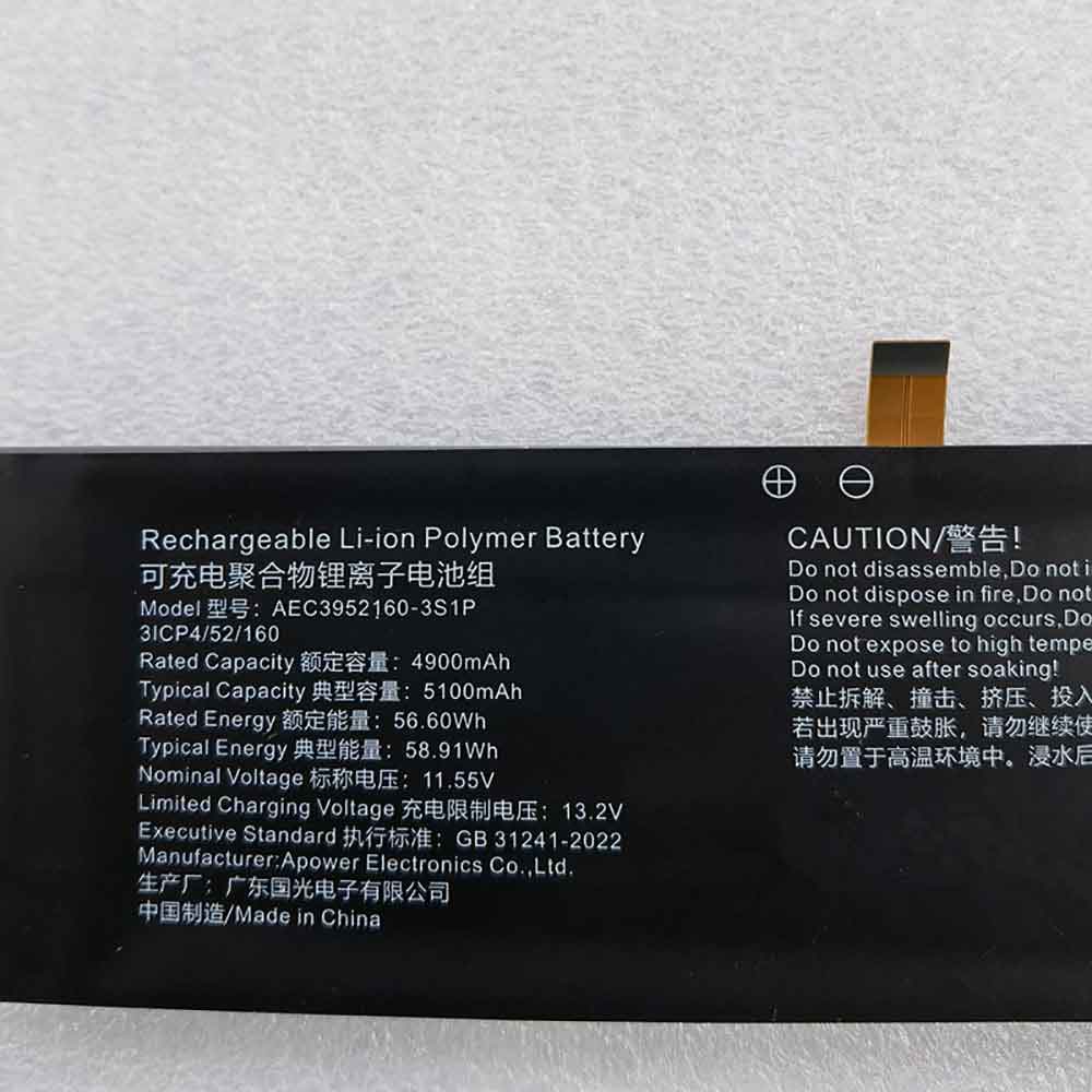 GPD AEC3952160-3S1P battery