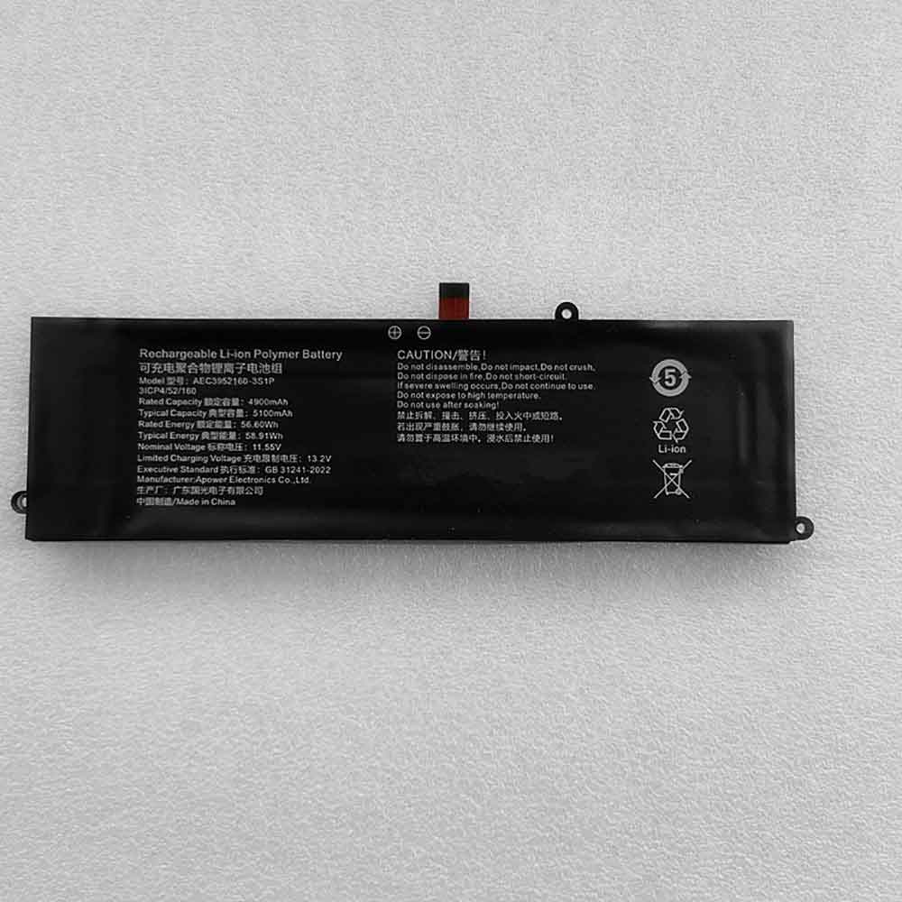 11.55V 4900mAh AEC3952160-3S1P Laptop Battery for GPD AEC3952160-3S1P