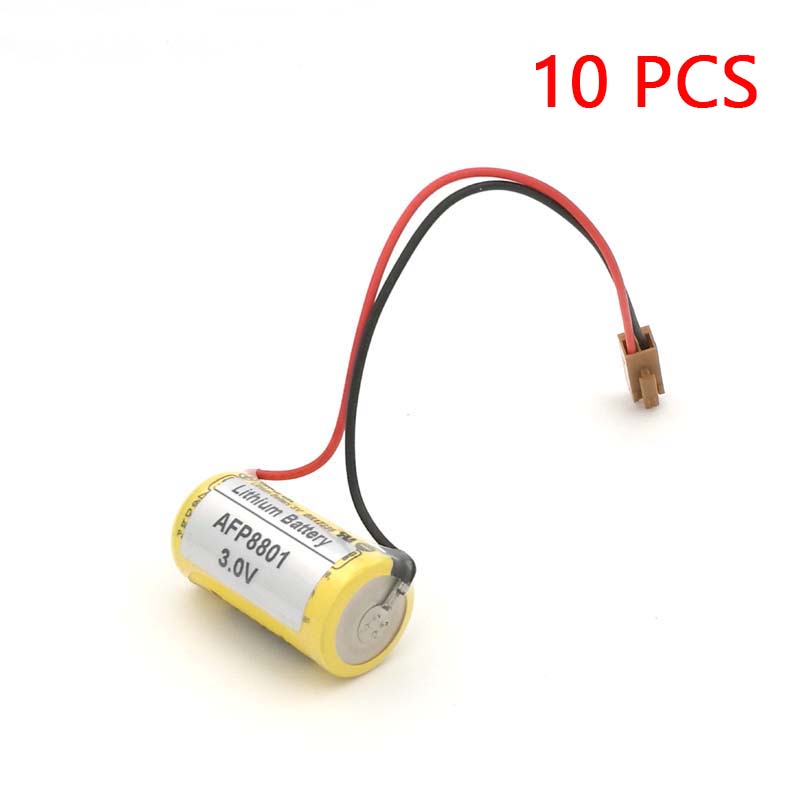 3V 1200mah AFP8801 PLC Battery for Panasonic FP2 FP3 FP10 FP2SH AFPX0 BR-2/3A with brown plug