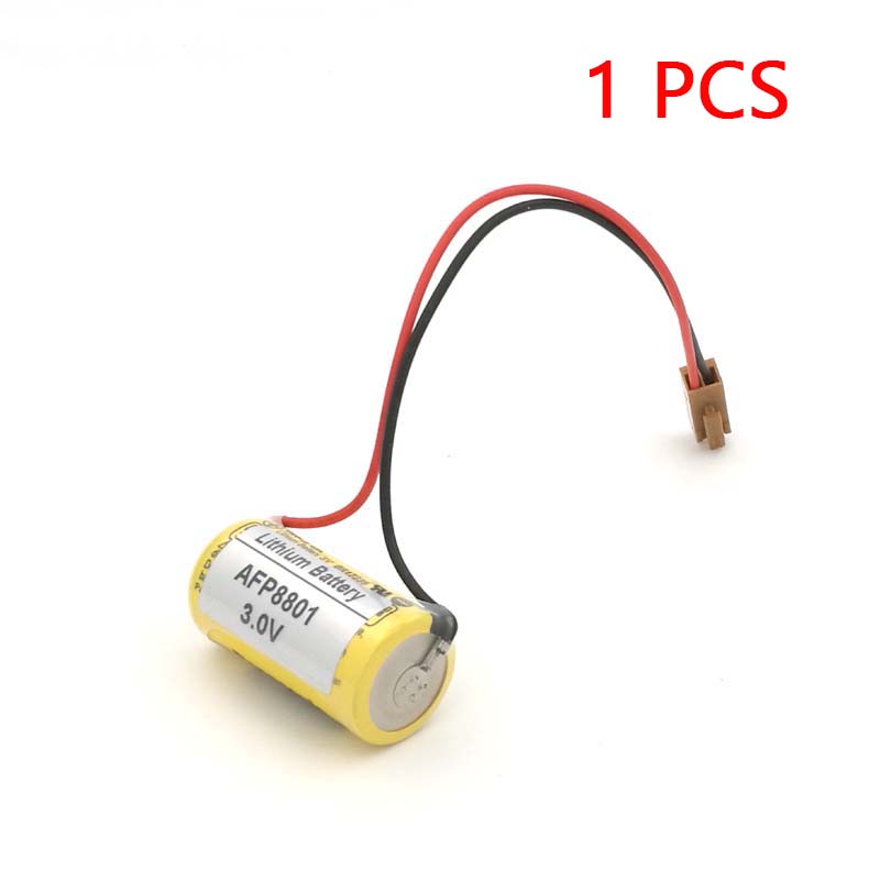 3V 1200mah AFP8801 PLC Battery for Panasonic FP2 FP3 FP10 FP2SH AFPX0 BR-2/3A with brown plug
