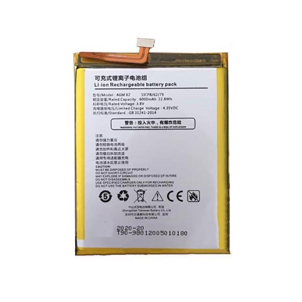 3.8V 6000mAh X2 Smartphone Battery for AGM X2