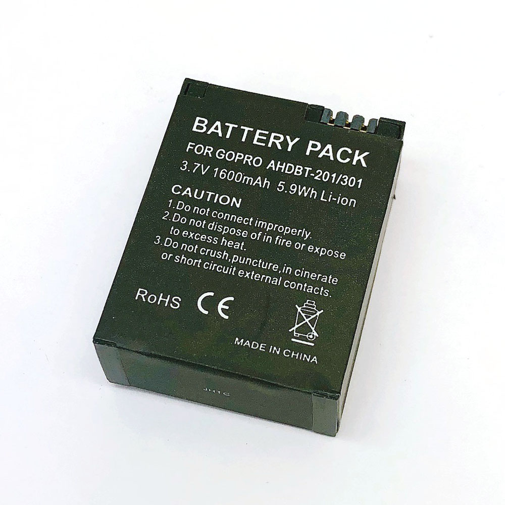 3.7V 1600mAh/5.9WH AHDBT-301 Camera Battery for GoPro HD Hero3 3