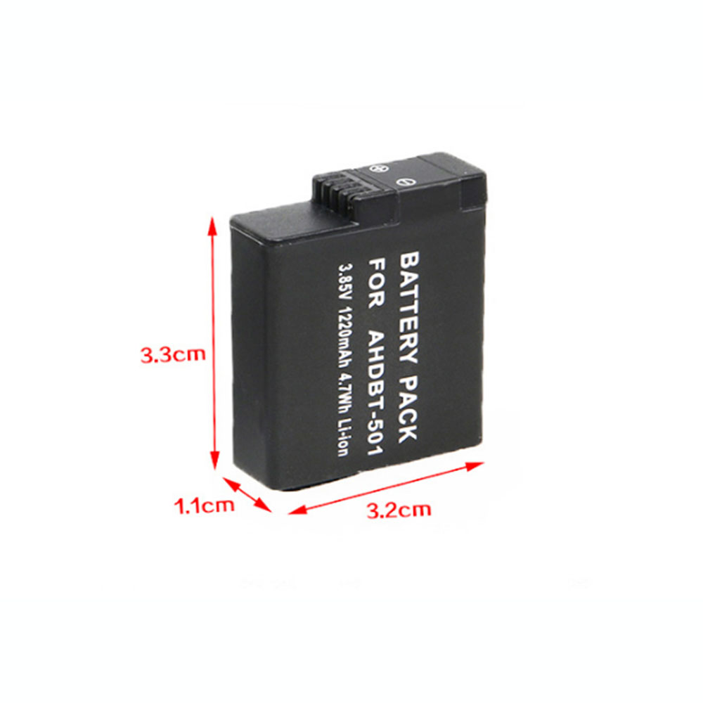 3.85V 1220mAh/4.7WH AHDBT-501 Camera Battery for Gopro Hero6/Hero5