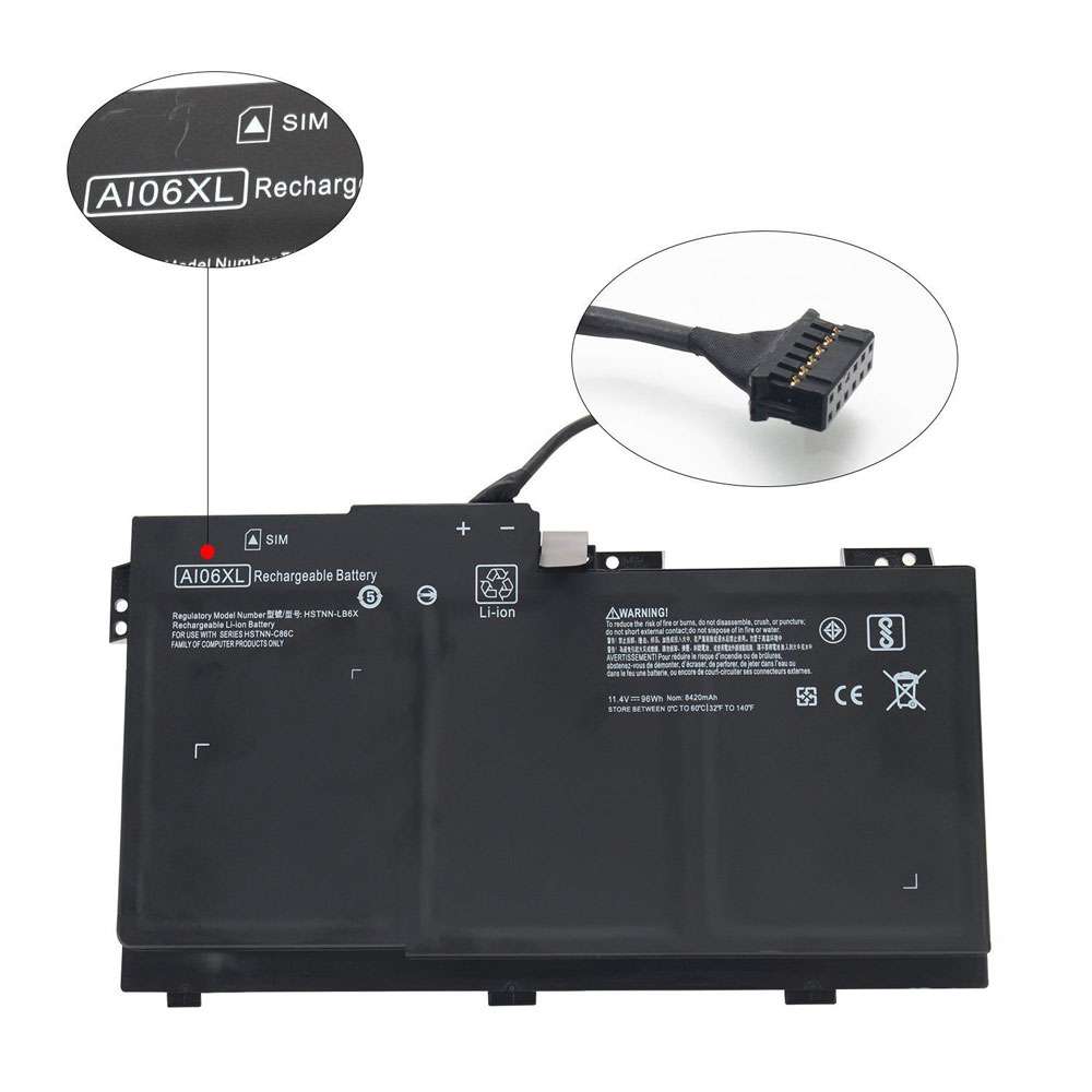 11.4V 96Wh/8400mAh AI06XL Laptop Battery for HP ZBook 17 G3 Series