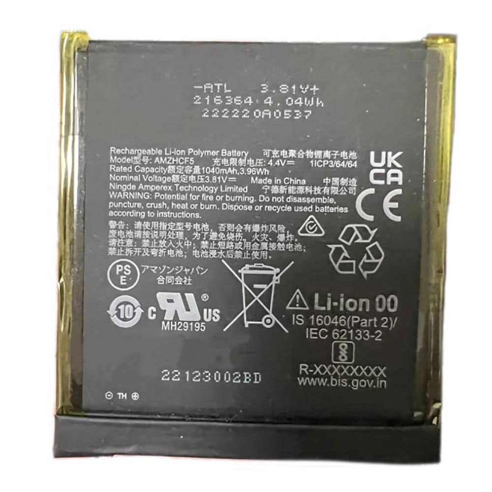 3.81V 1040mAh/3.96Wh AMZHCF5 Laptop Battery for Amazon Kindle 11th 2022 C2V2L3