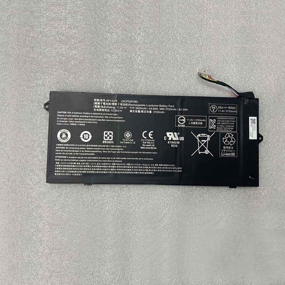 11.4V 3720mAh AP13J7K Laptop Battery for Acer Chromebook C740 C740-C3P1 C740-C4PE C740-C5U9