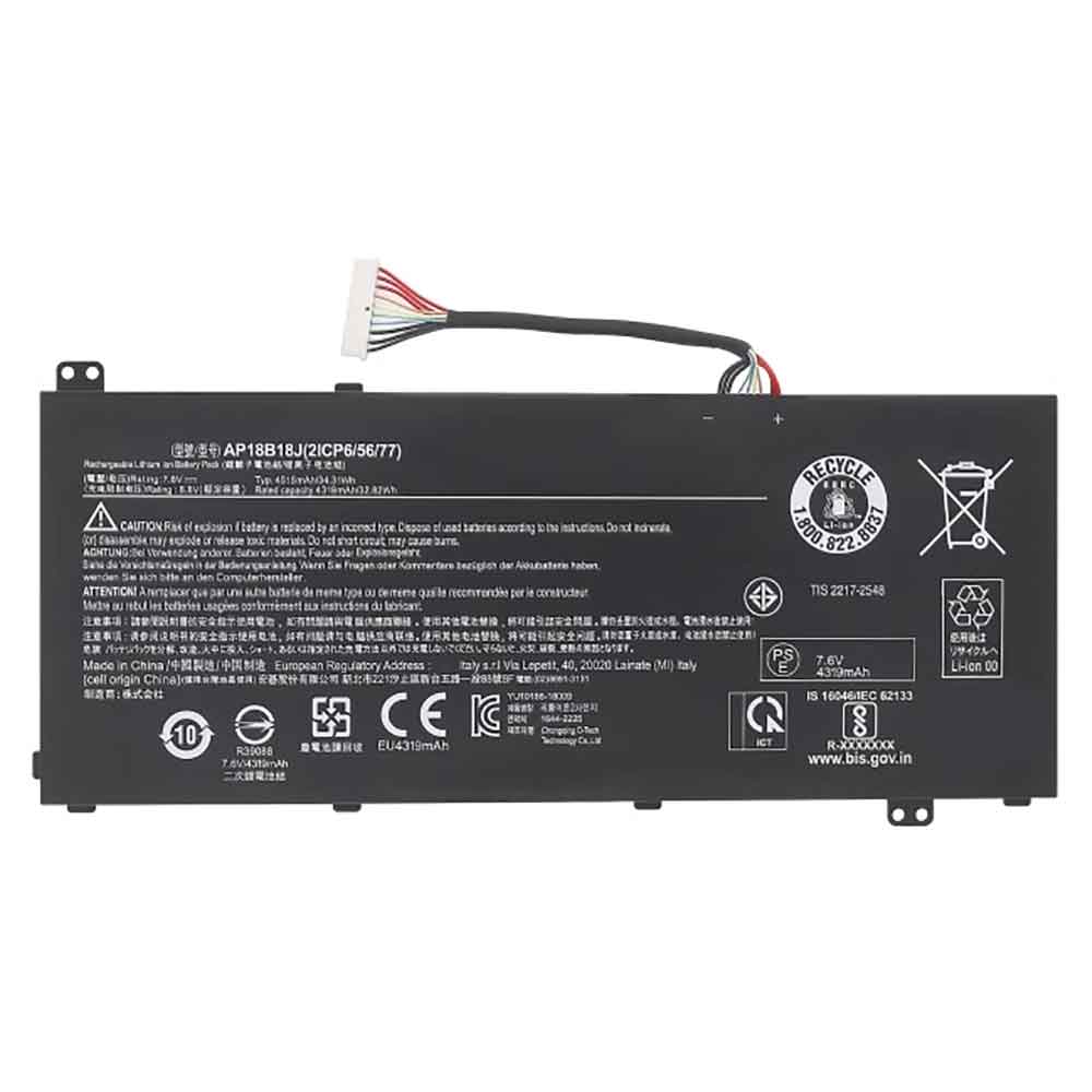 7.6V 4515mAh AP18B18J Laptop Battery for Acer Aspire 3 A314-32-C A314-32-P A314-32-P82V