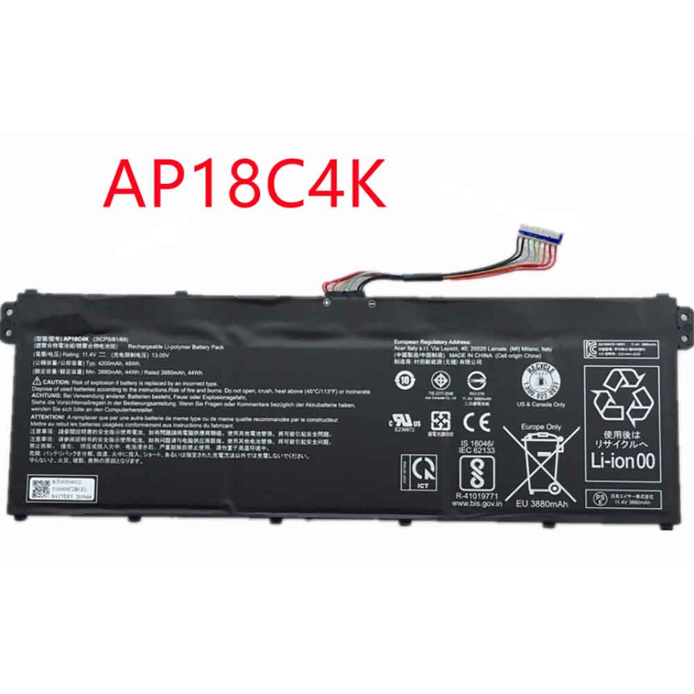 11.4V 4200mAh AP18C4K Laptop Battery for Acer Aspire A515-43 A515-43-R-19-L A515-43-R057