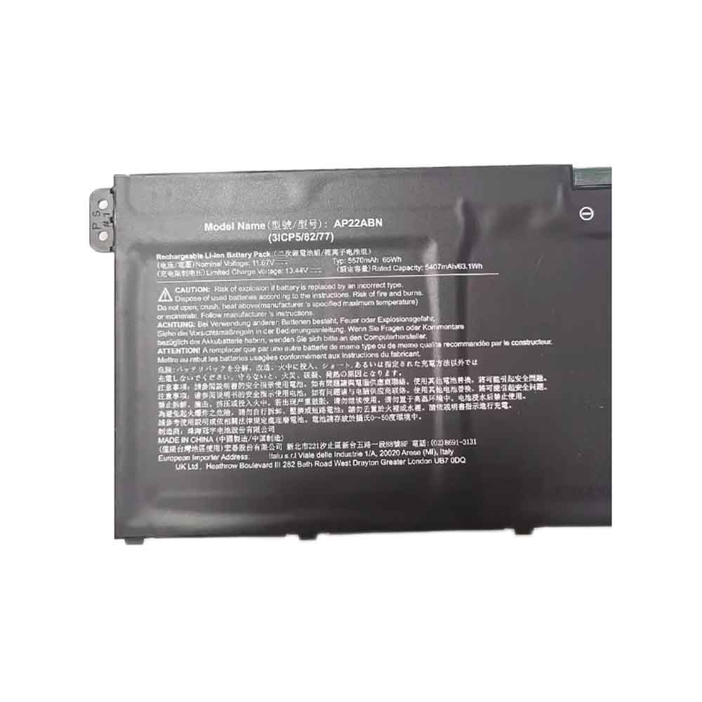 11.67V 5570mAh AP22ABN Laptop Battery for Acer AP22ABN
