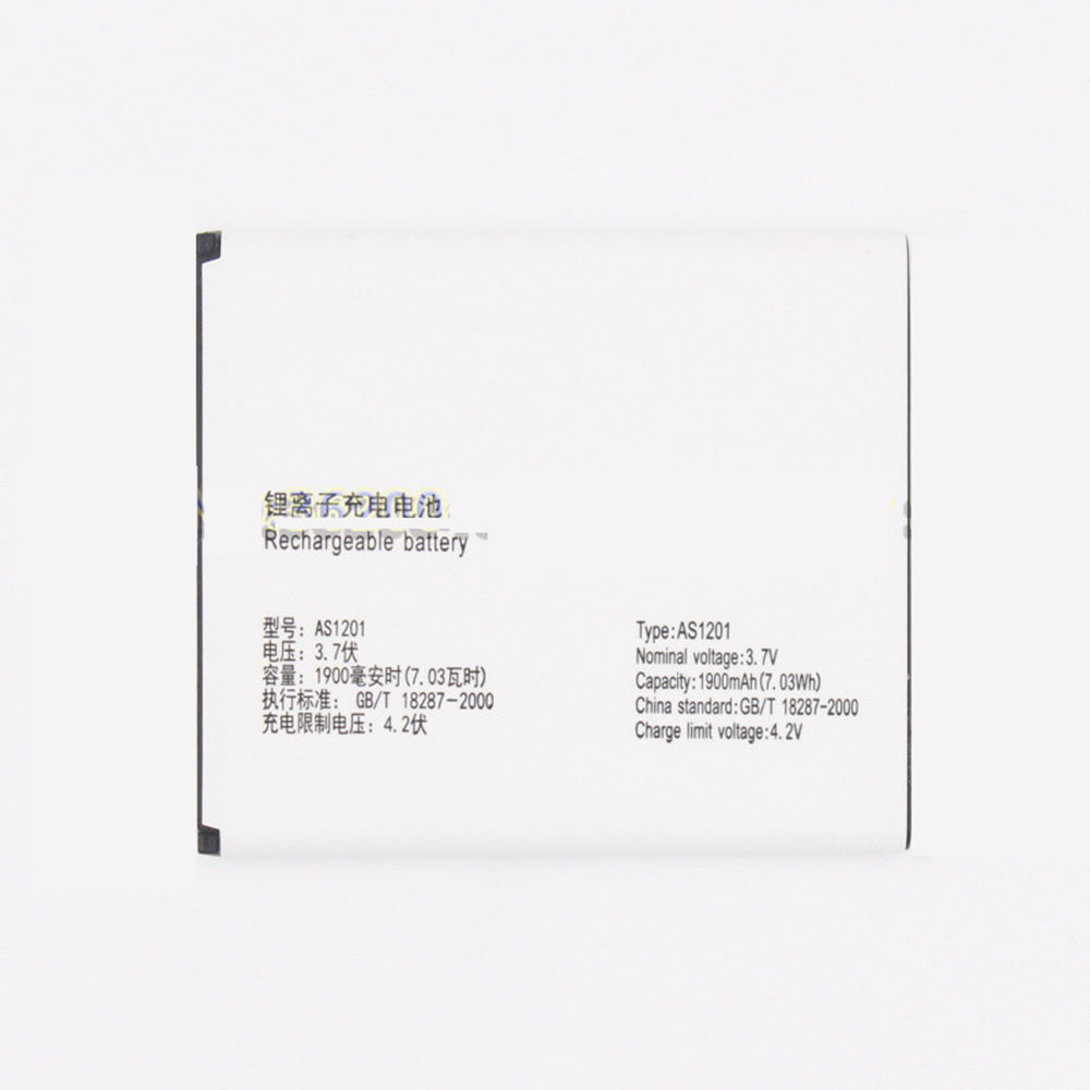 3.7V/4.2V 1900mAh/7.03WH AS1201 Smartphone Battery for Arirang AS1201 smartphone