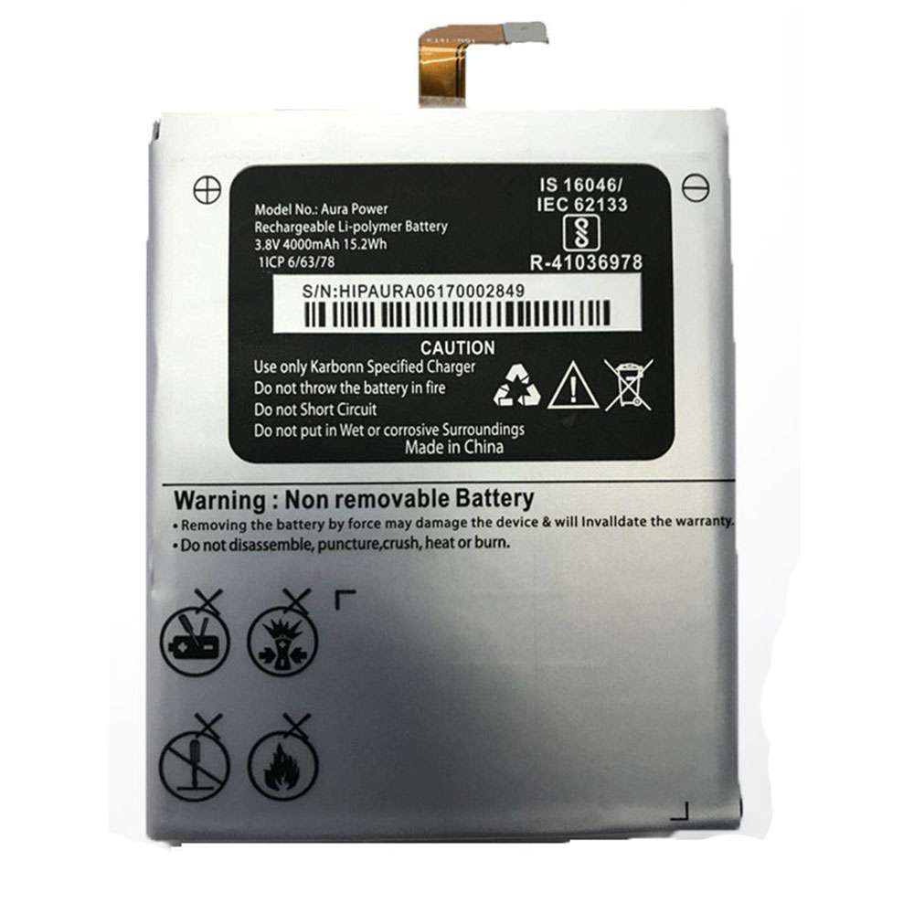 3.8V 4000mAh/15.2WH AURA_POWER Smartphone Battery for Karbonn Aura Power