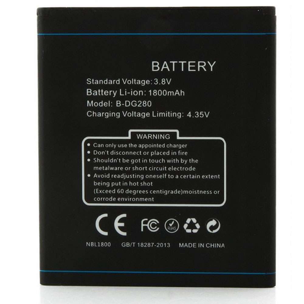 3.8V/4.35V 1800mAh B-DG280 Smartphone Battery for Doogee DG280