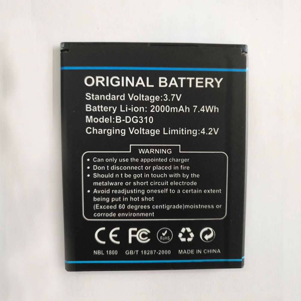 2000mAh 3.7V/4.2V Doogee B-DG310 Replacement Battery