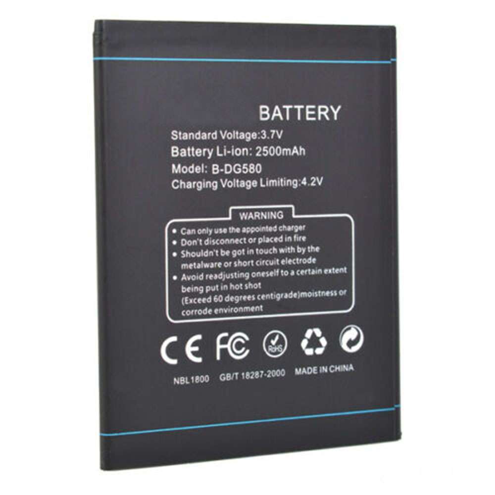 3.7V/4.2V 2500mAh B-DG580 Smartphone Battery for Doogee B-DG580