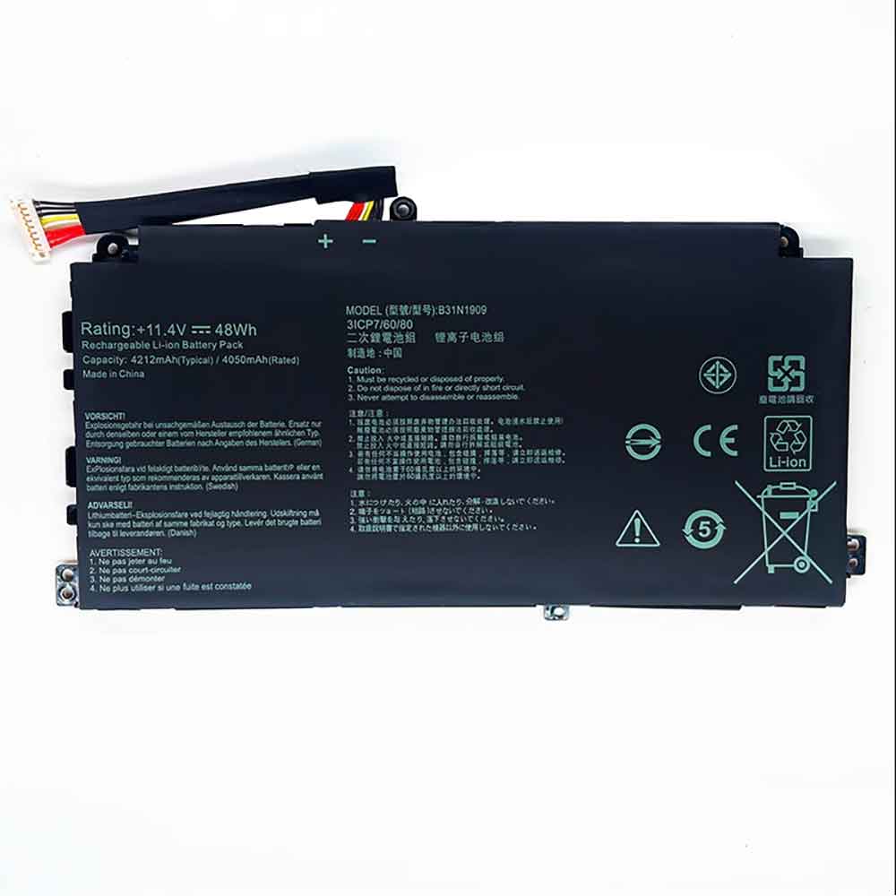 11.4V 4212mAh B31N1909 Laptop Battery for Asus ExpertBook P2 P2451FA P2451FB P2451FB-1A