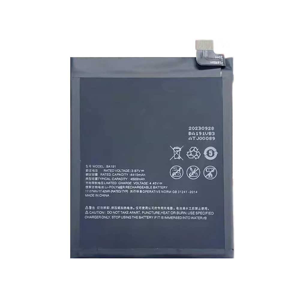 3.87V 4500mAh/17.42Wh BA191 Smartphone Battery for Meizu 18 Pro