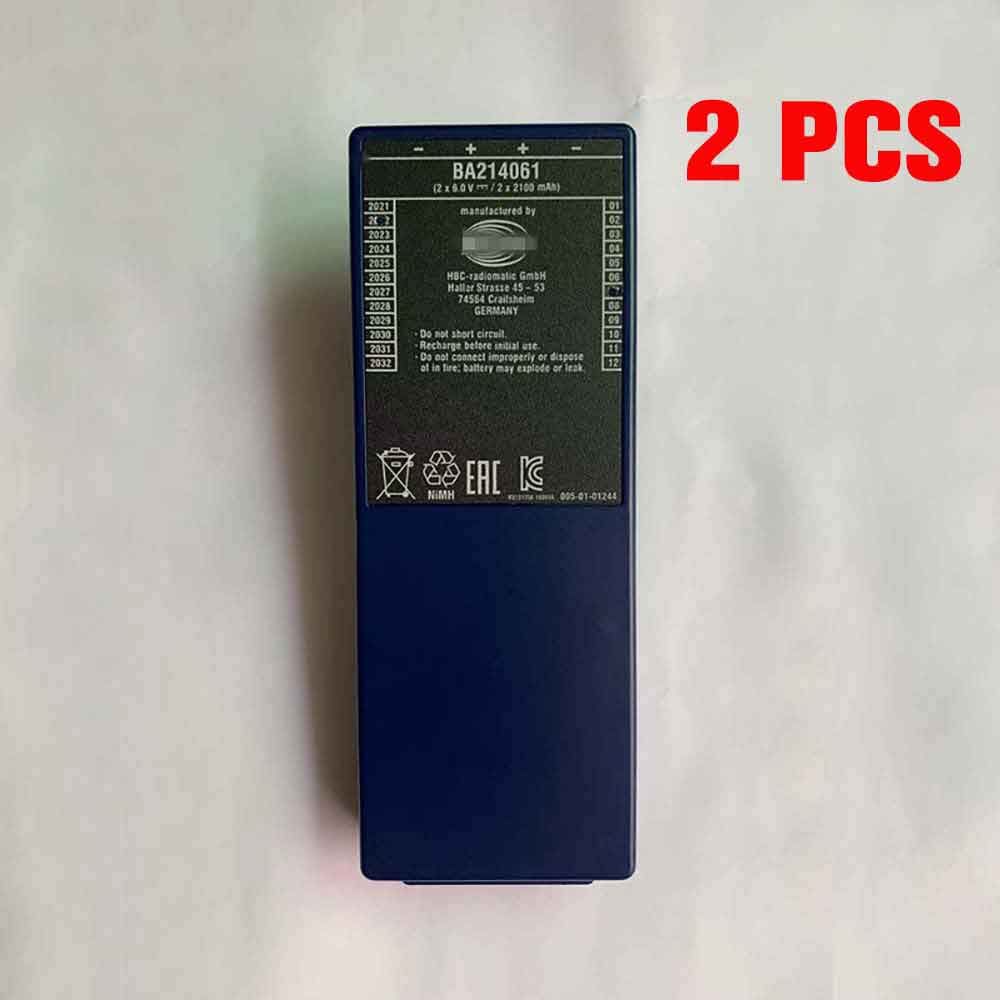 BA214061 2100mAh*2 Replacement battery for HBC Radiomatic BA213020 FUB10AA