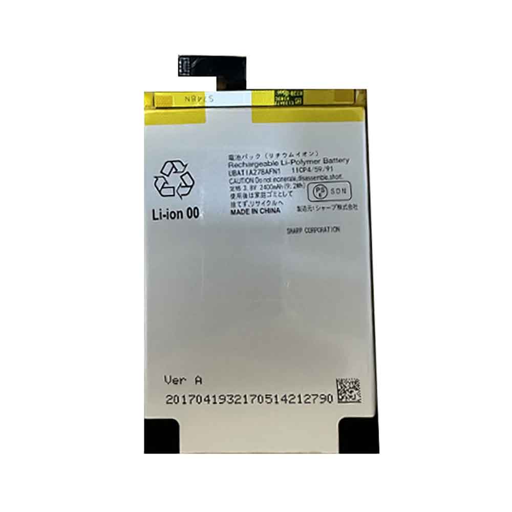 3.8V 2400mAh UBATIA278AFN1 Smartphone Battery for Sharp UBATIA278AFN1