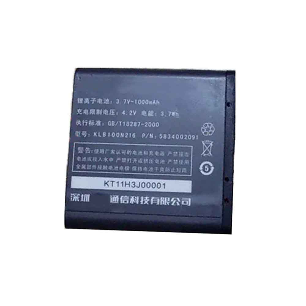 3.7V 1000mAh KLB100N216 Smartphone Battery for Konka D352