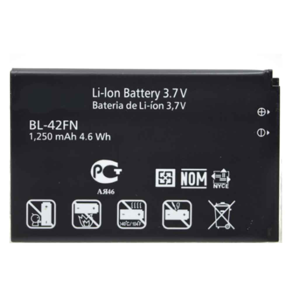 3.7V 1250mAh BL-42FN Smartphone Battery for LG P350 P355 C550