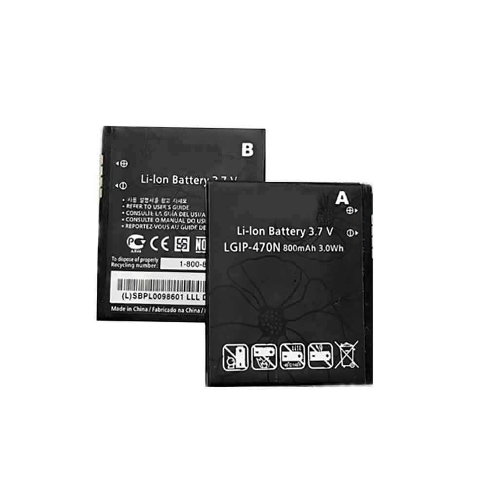 3.7V 800mAh LGIP-470N Smartphone Battery for LG GD580 SV800 KH8000 BH800
