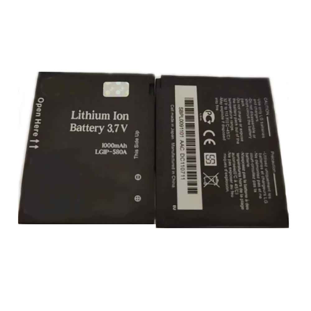 3.7V 1000mAh LGIP-580A Smartphone Battery for LG KU990 KC910 KE998 KM900 KW838 KE990