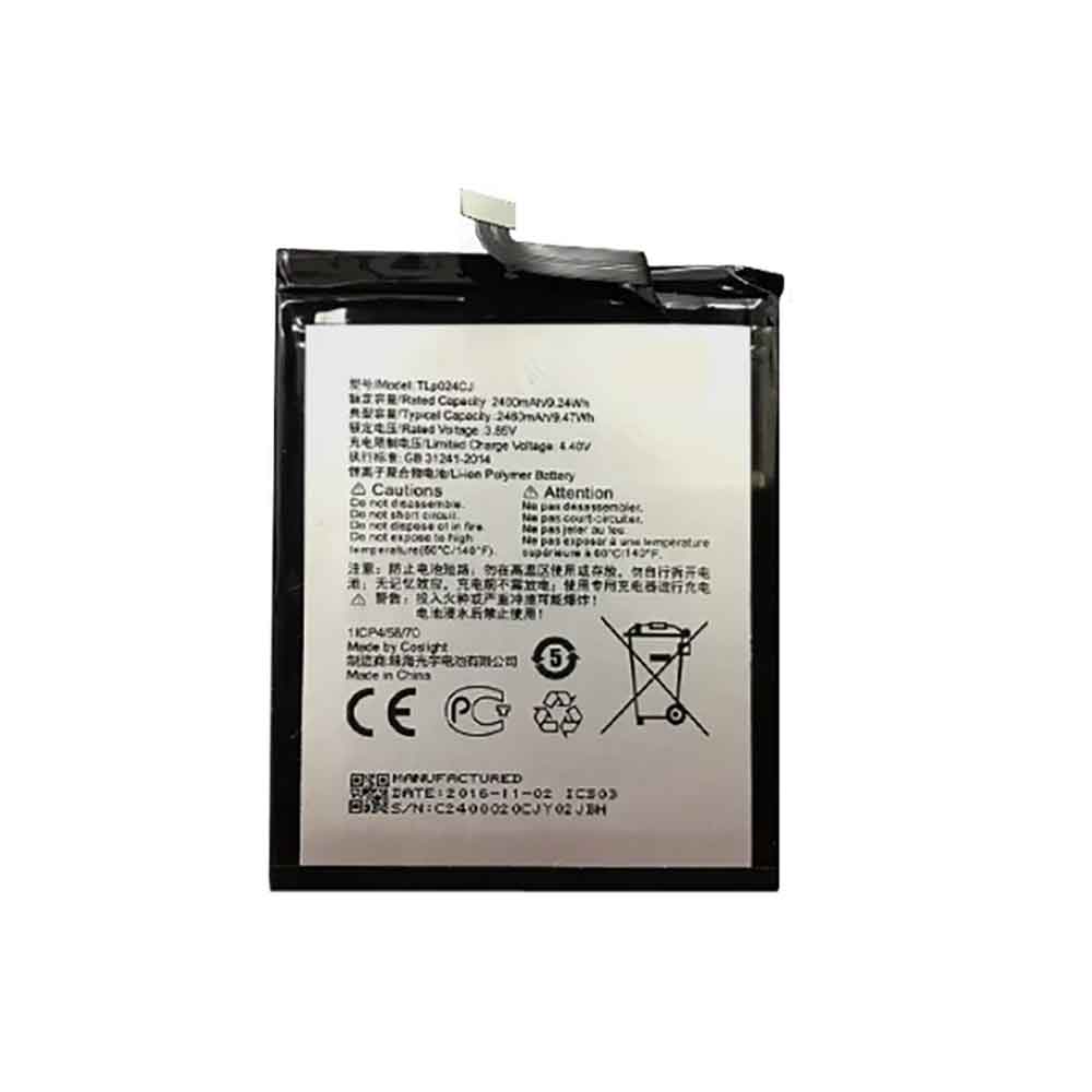 3.85V 2400mAh TLp024CJ Smartphone Battery for TCL 580 520