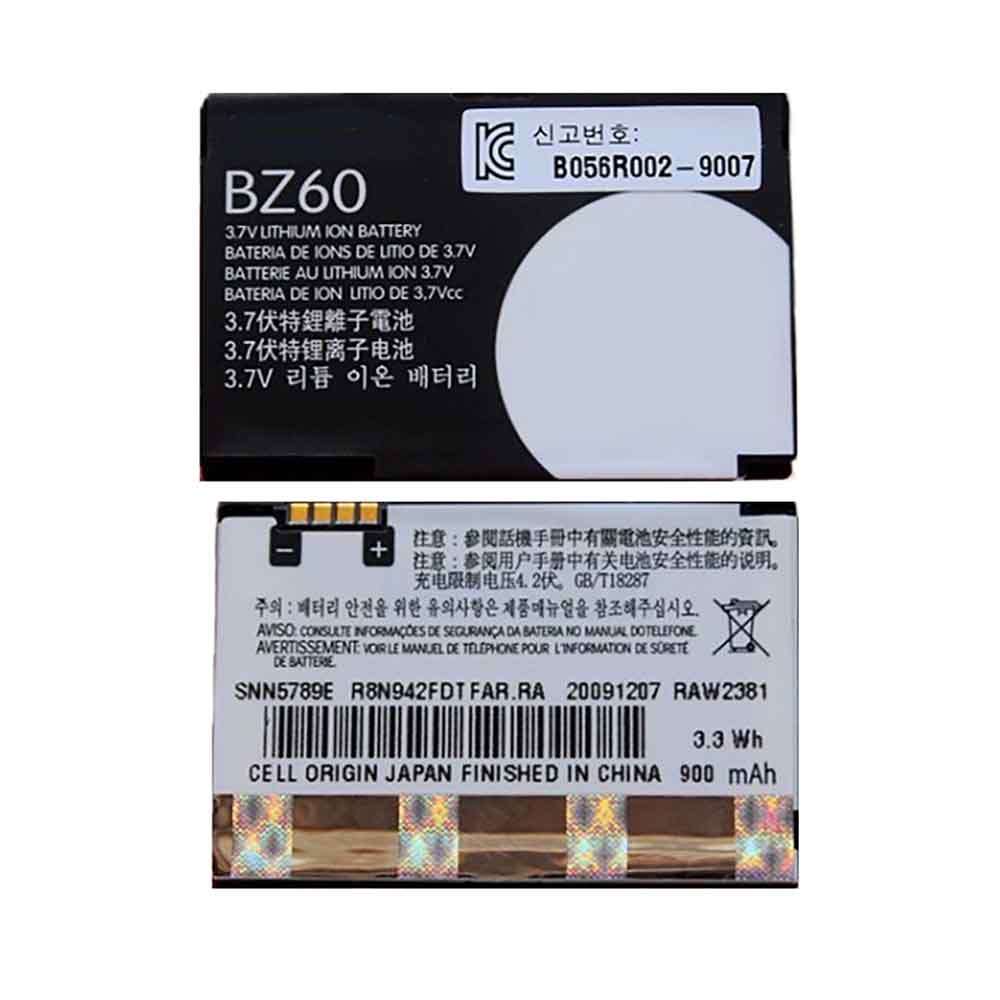 3.7V 900mAh BZ60 Smartphone Battery for Motorola RAZR V3xx