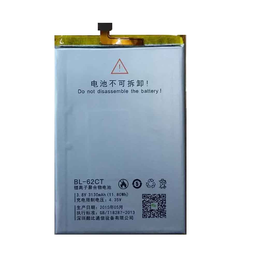 3.8V 3130mAh BL-62CT Smartphone Battery for Koobee S5 H6