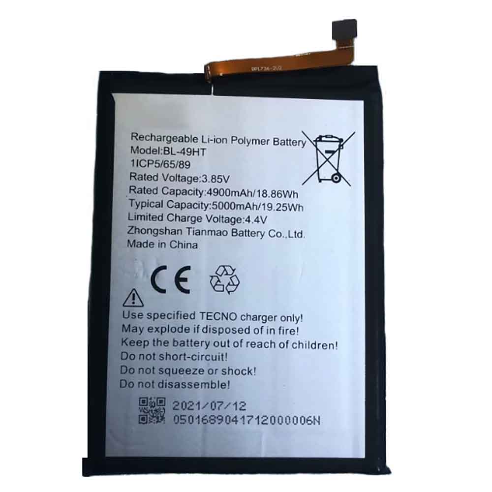 3.85V 5000mAh BL-49HT Smartphone Battery for Infinix BL-49HT