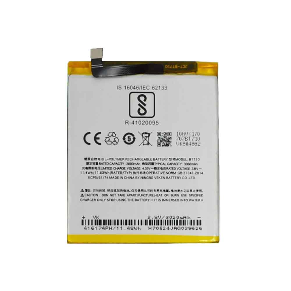 3.8V 3000mAh BT710 Smartphone Battery for Meizu M5A M710M M710Q