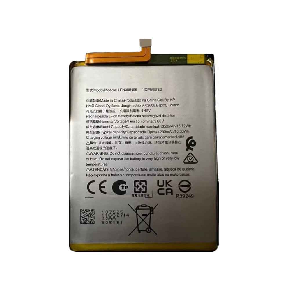 3.88V 4200mAh LPN388405 Smartphone Battery for Nokia X30