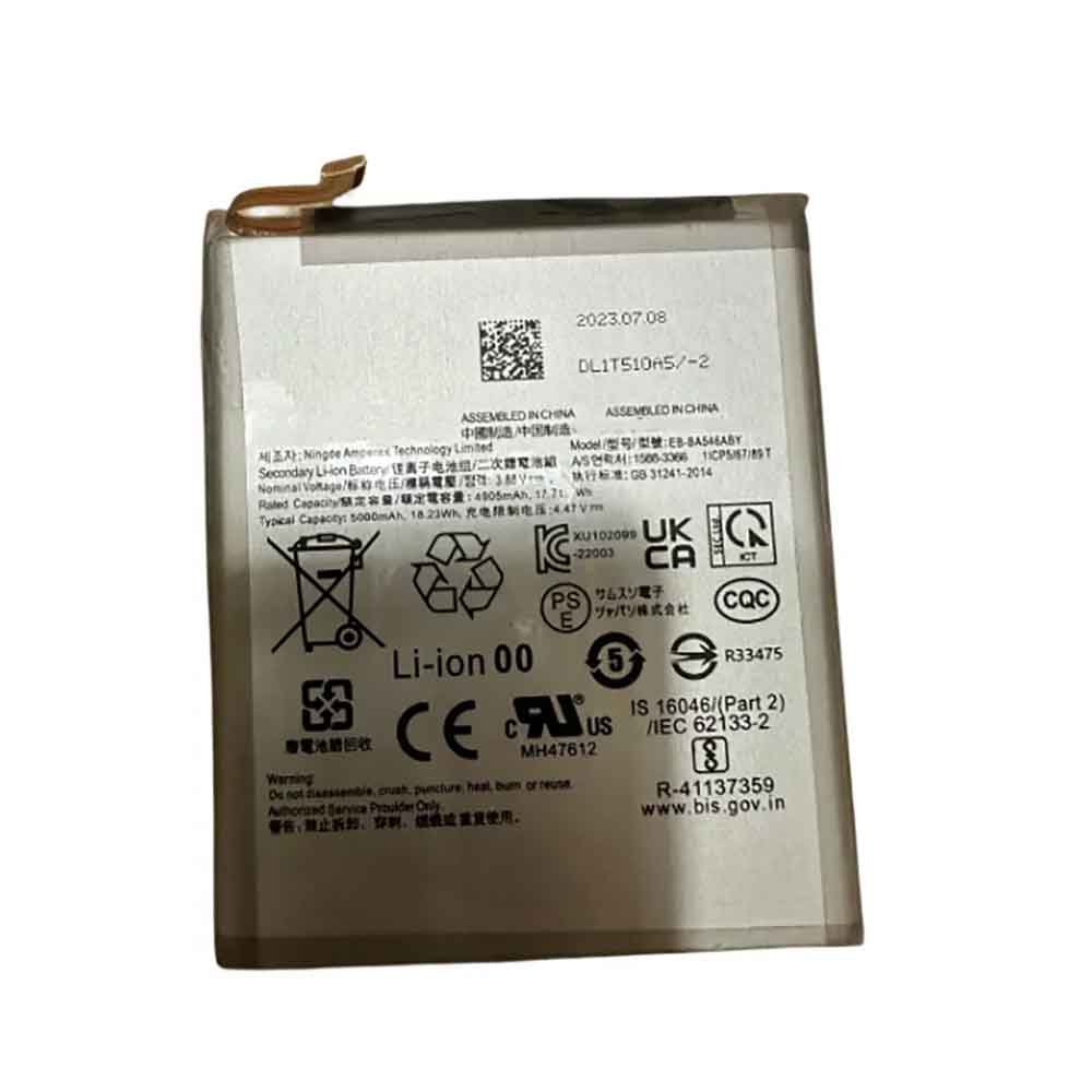 3.88V 5000mAh EB-BA546ABY Smartphone Battery for Samsung Galaxy A54 5G