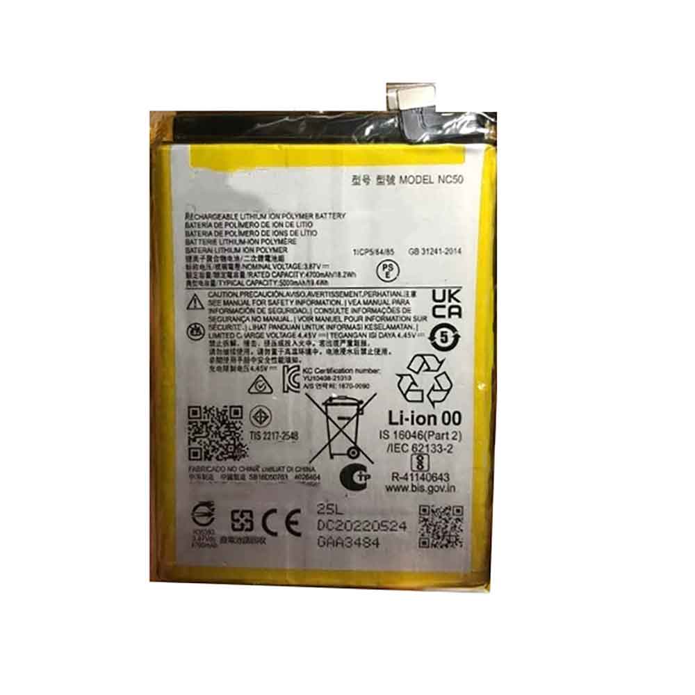 3.87V 5000mAh NC50 Smartphone Battery for Motorola NC50