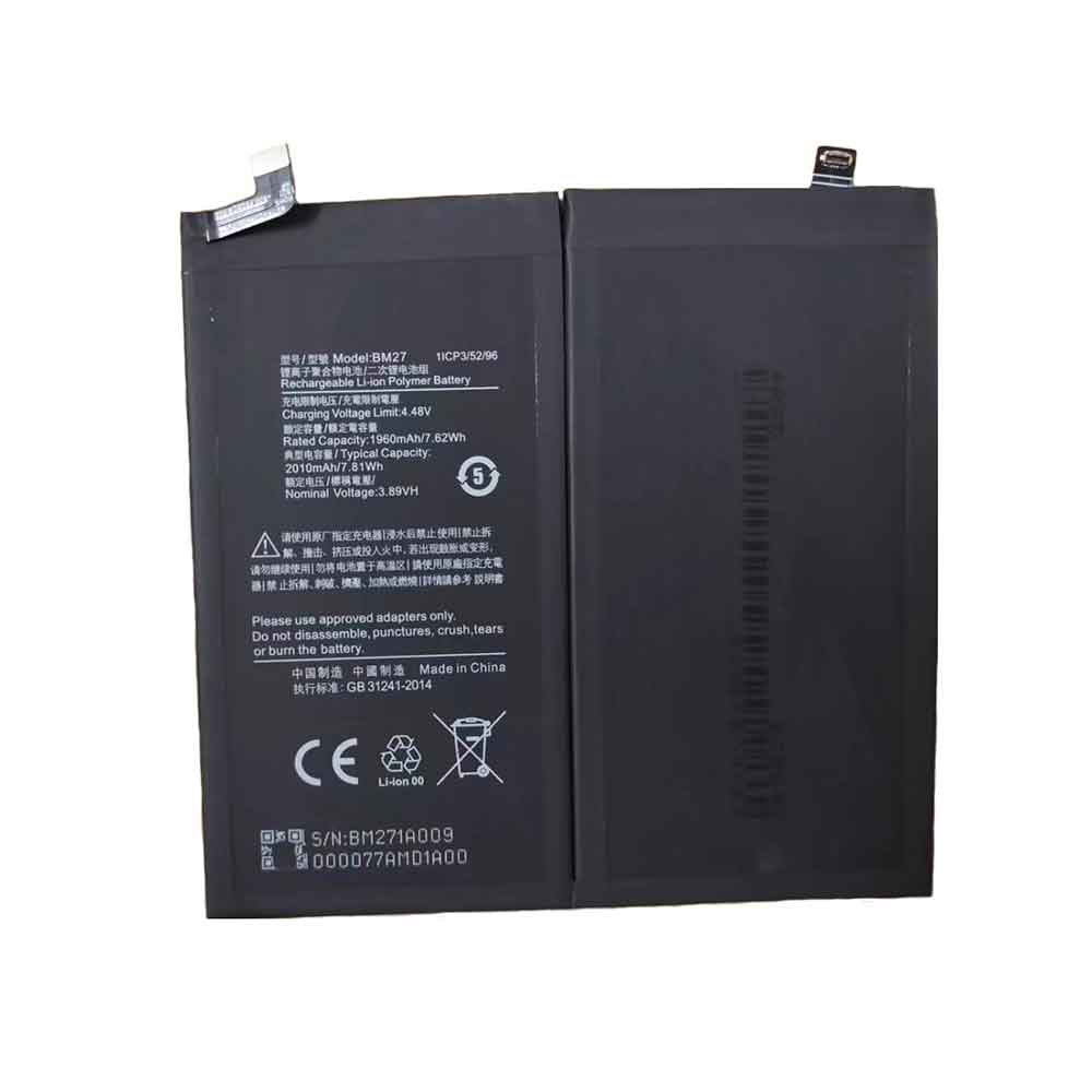 3.89V 2010mAh BM27 Smartphone Battery for Xiaomi BM27