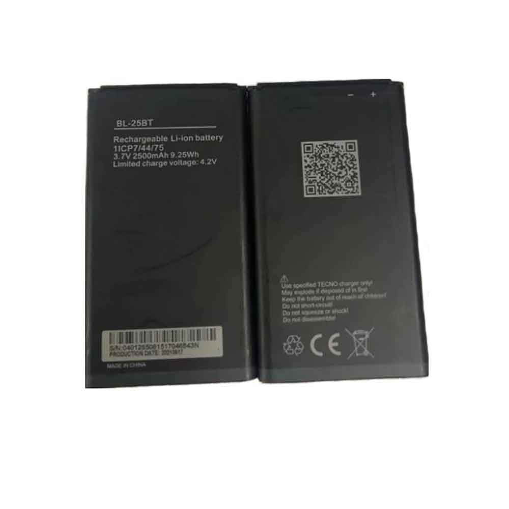 3.7V 2500mAh BL-25BT Smartphone Battery for Tecno BL-25BT