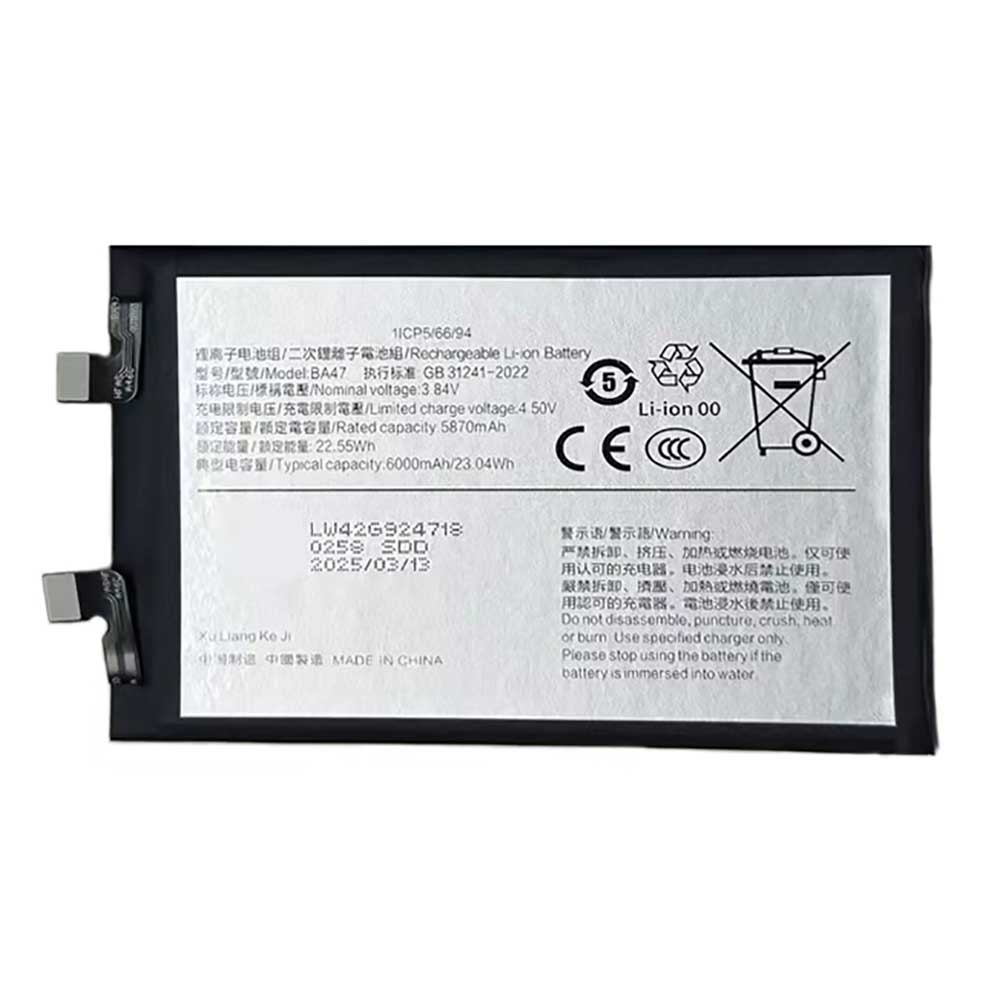 3.84V 6000mAh/23.04Wh BA47 Smartphone Battery for Vivo S19