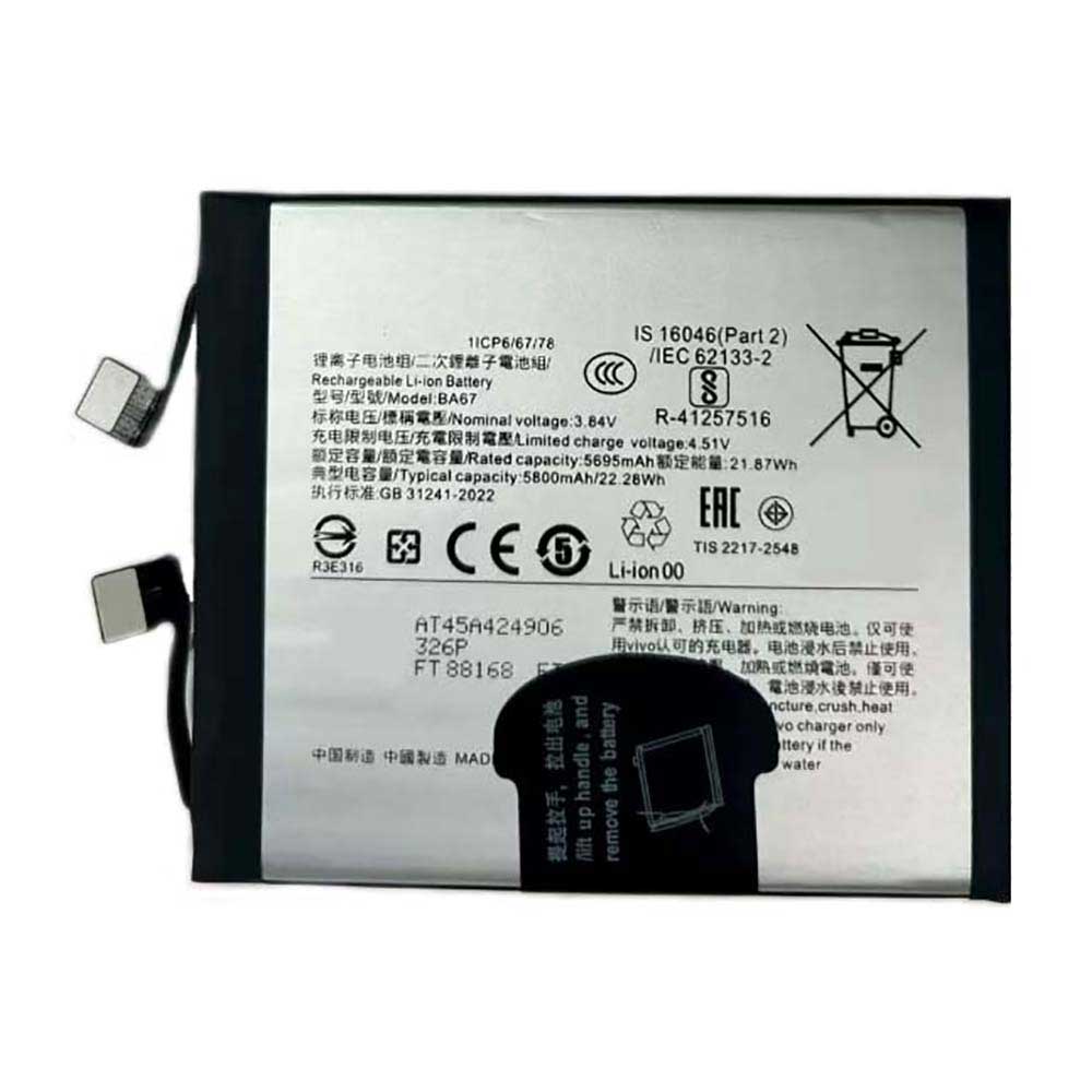 3.84V 5800mAh BA67 Smartphone Battery for Vivo X200