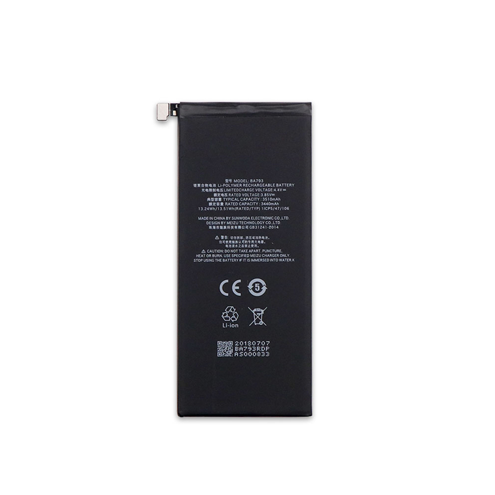 3.85V/4.4V 3440mAh/13.24WH Meizu Pro 7 Plus Replacement Battery