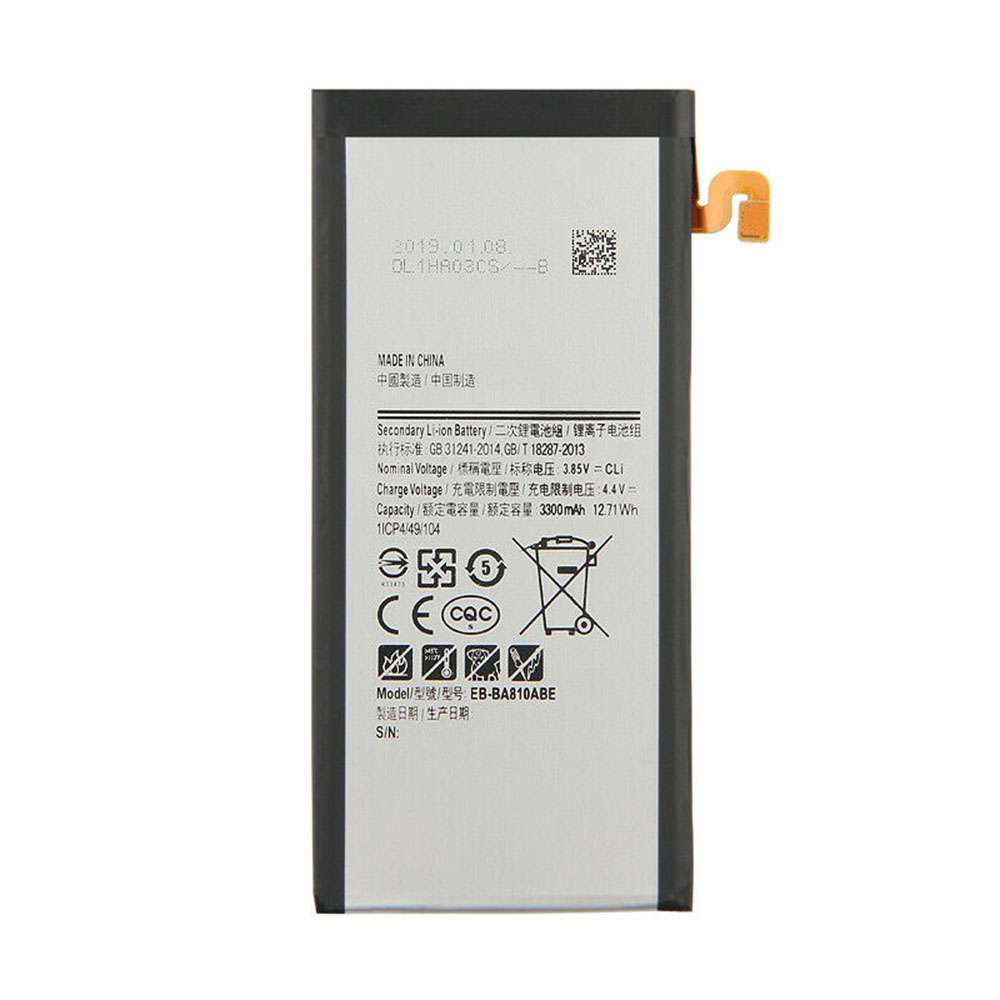 3.8V/4.35V 1900mAh/7.22WH EB-BA810ABE Smartphone Battery for Samsung Galaxy A8 2016 A810F A811