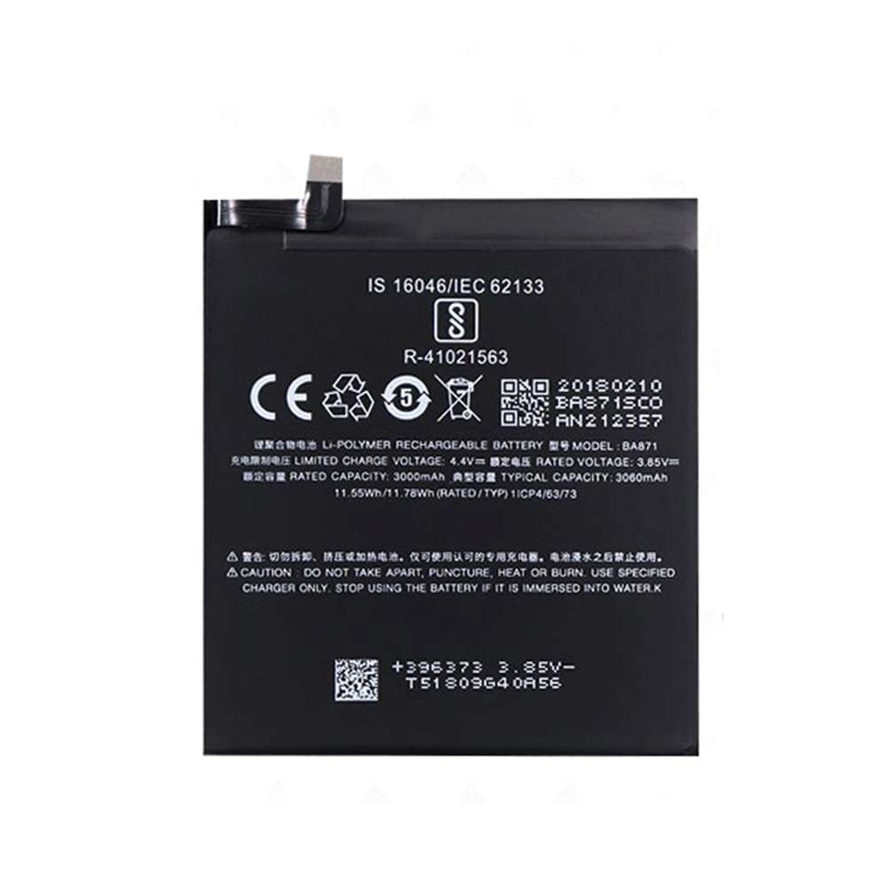 3.85V/4.4V 3000mAh/11.55WH Meizu MeiLan M15 M871Q Replacement Battery
