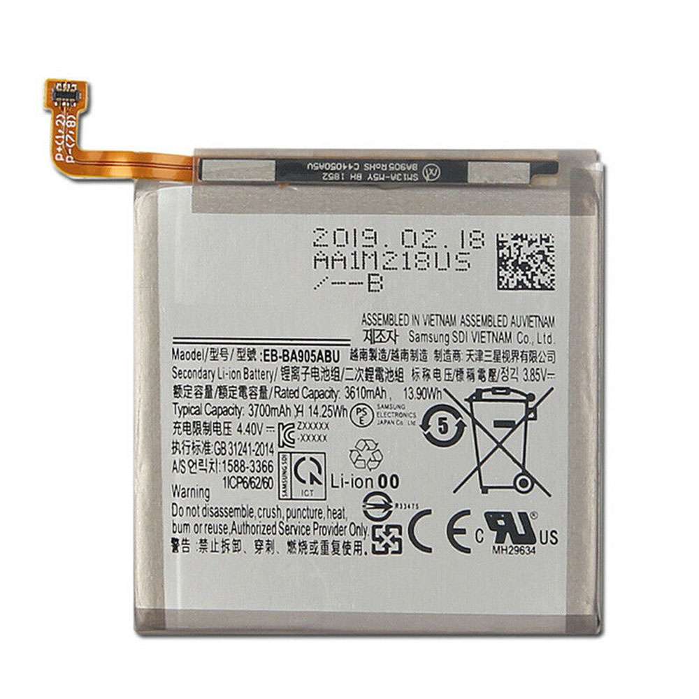 3.85V/4.4V 3610mAh/13.9WH EB-BA905ABU Smartphone Battery for Samsung Galaxy A90 SM-A905F Authentic