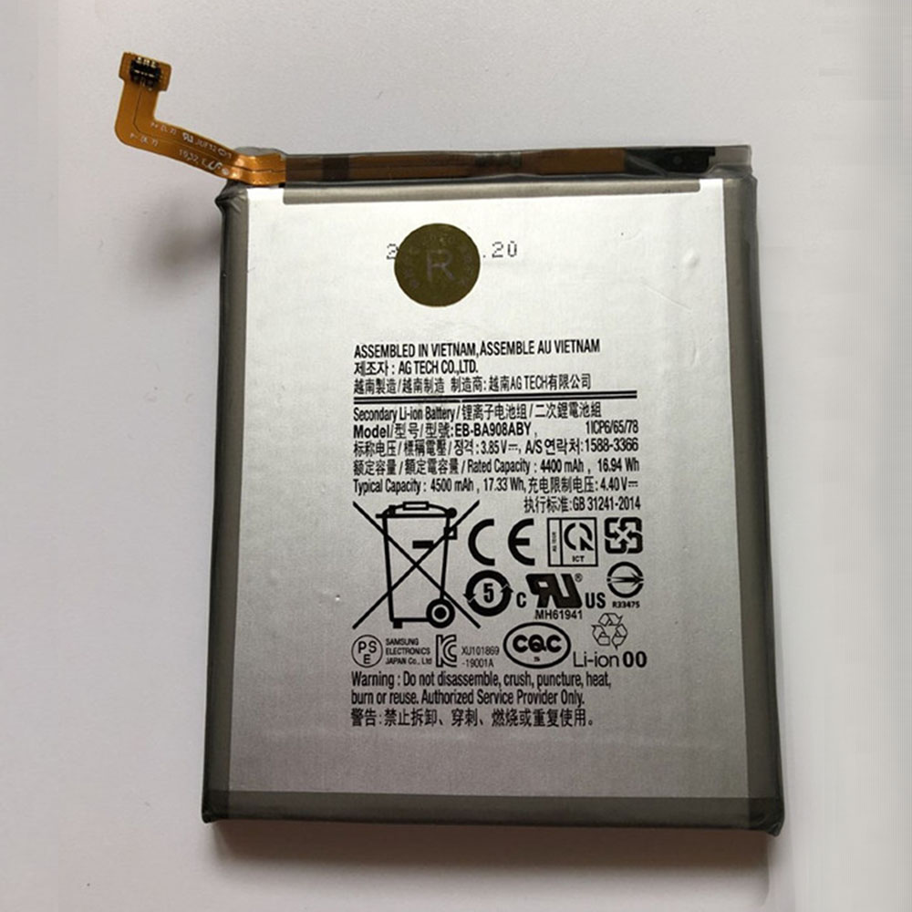 3.85V/4.4V 4400mAh/16.94WH EB-BA908ABY Smartphone Battery for Samsung Galaxy A90 5G