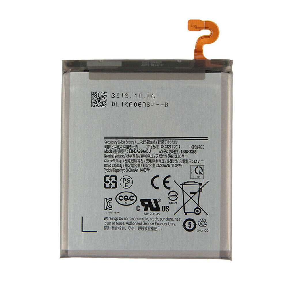 3.85V/4.4V 3720mAh/14.33WH EB-BA920ABU Smartphone Battery for Samsung Galaxy A9s SM-A9200 A9200
