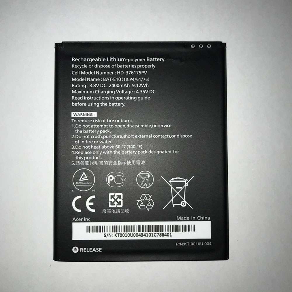 3.8V/4.4V 5000MAH/19.25WH Acer Liquid Metal MT S120 Replacement Battery