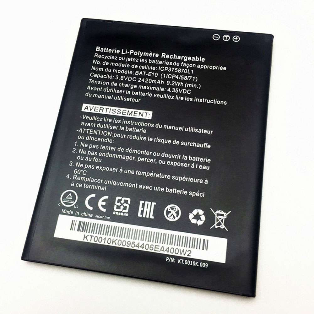3.8V/4.35V 2420mah/9.2Wh Acer Liquid Z530 Z530S T02 Replacement Battery