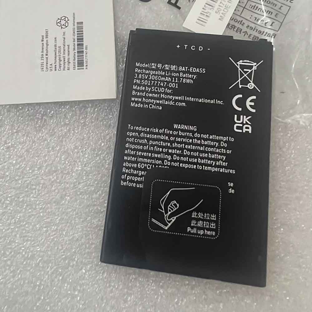3.8V 3060mAh BAT-EDA5S Barcode Scanners Battery for Honeywell 50177747-001