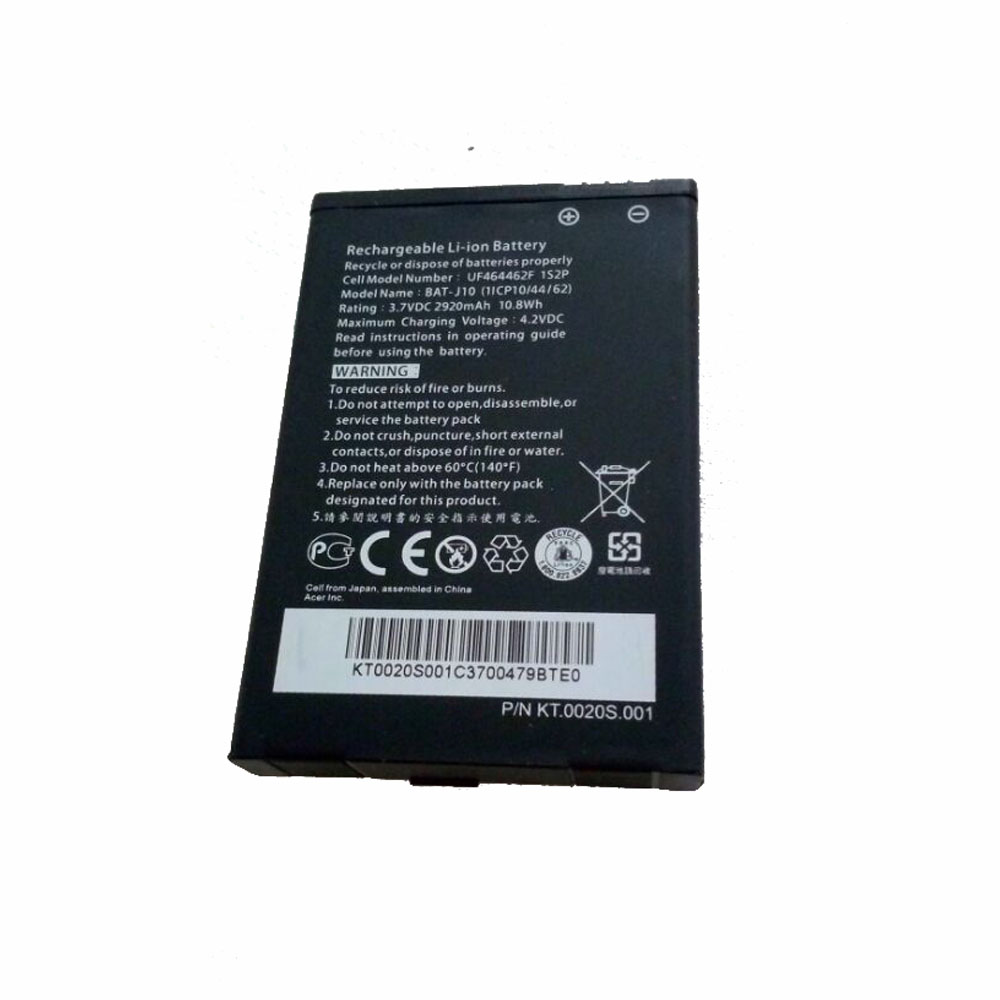 3.7V/4.2V 2920mAh/10.8Wh Acer UF464462F 1S2P Replacement Battery